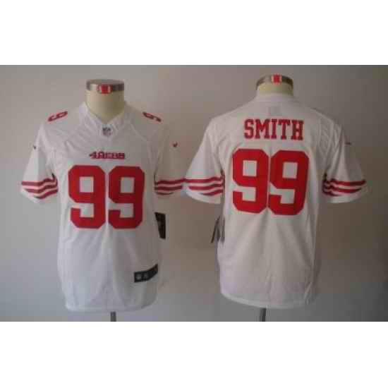 Youth Nike San Francisco 49ers 99# Aldon Smith White Limited Jerseys